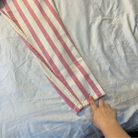 Vintage pink and white striped denim guess jeans - Picture 7 of 7